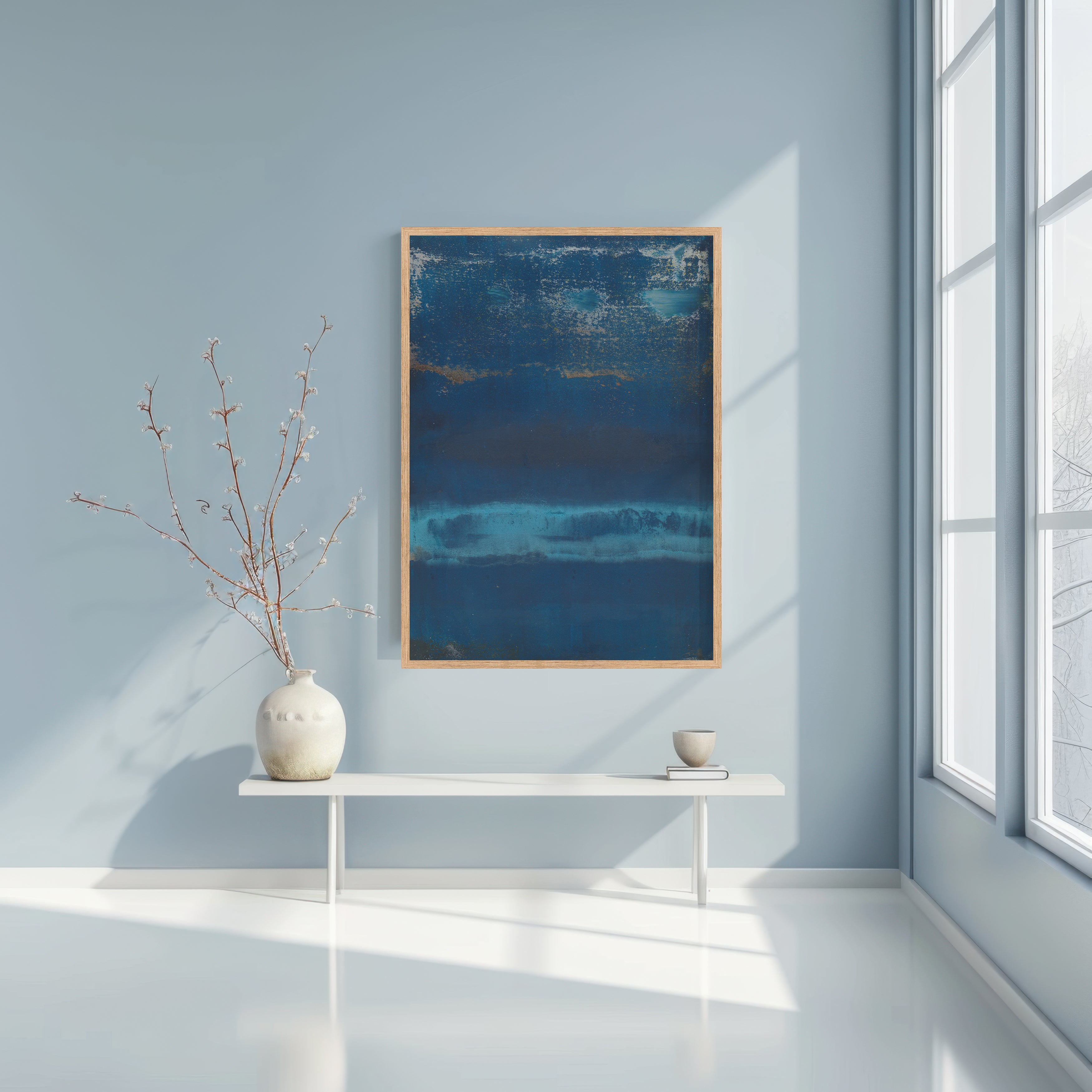 Canvas Art - 'Cobalt Descent'